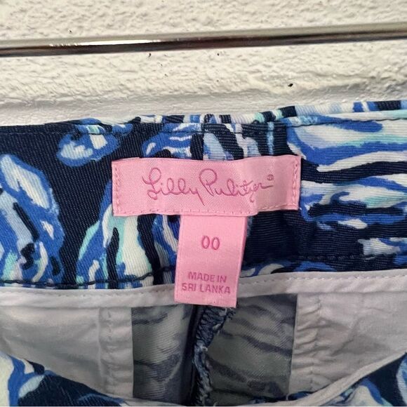 Lilly Pulitzer Keliani Stretch Pant in Deep Indigo Gypsea Girl Size 00 - Picture 4 of 6